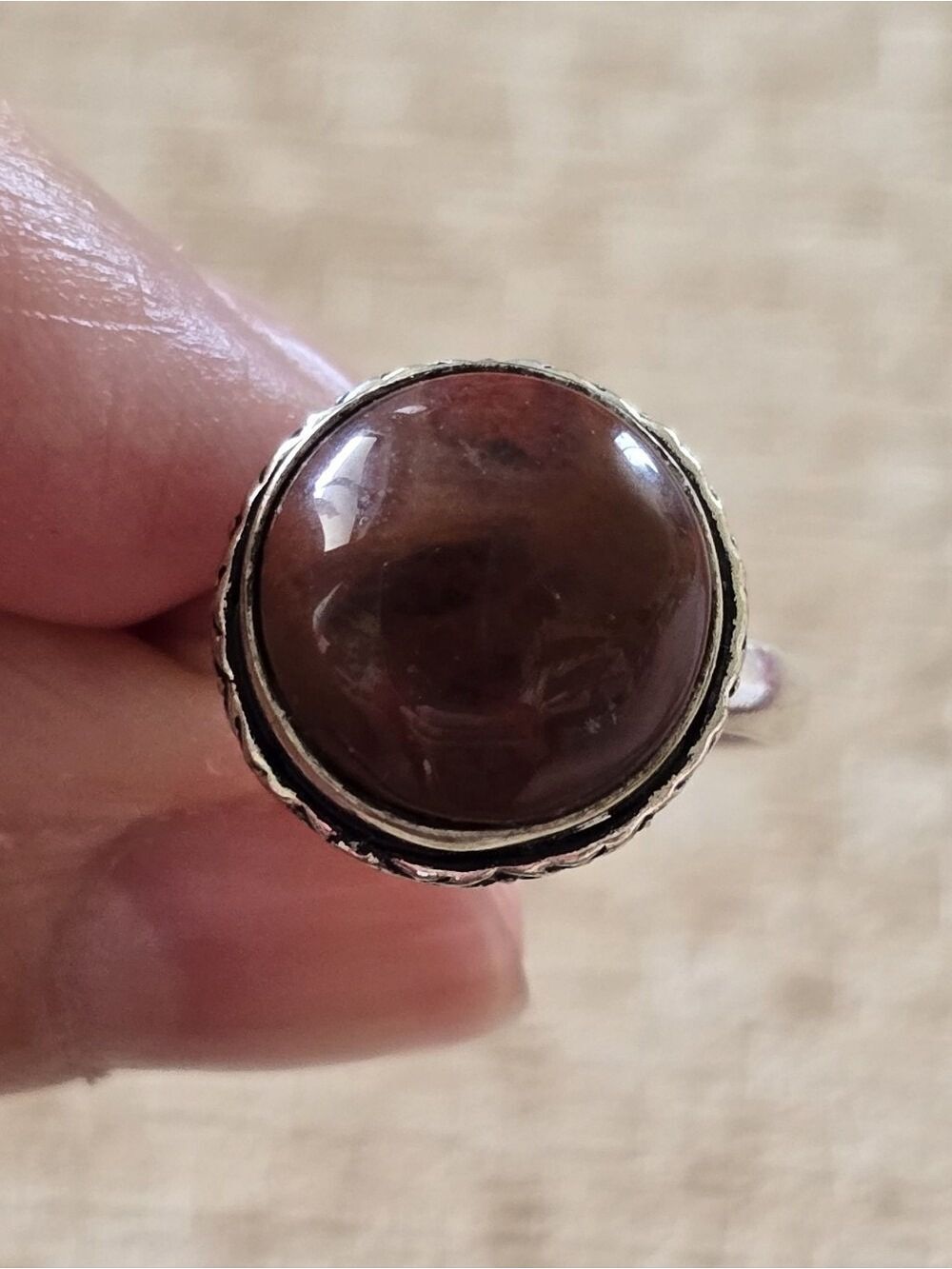Smoky Quartz Ring In Silver